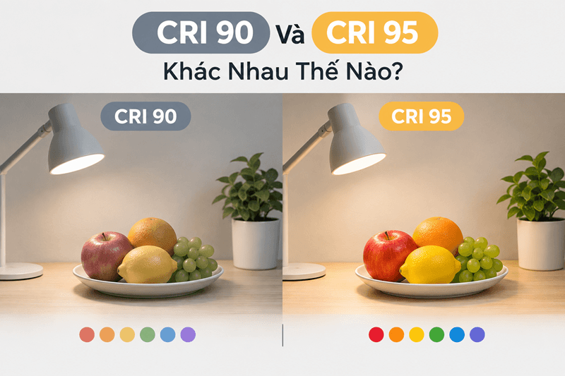 CRI 90 Và CRI 95 Khác Nhau Thế Nào?