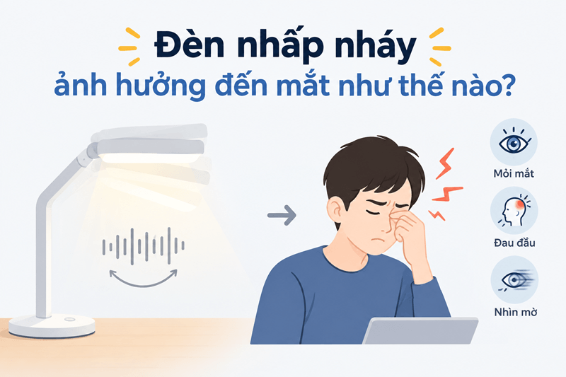 Đèn nhấp nháy ảnh hưởng đến mắt như thế nào?