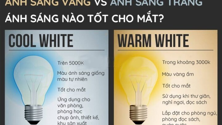 Ánh Sáng Trắng Hay Vàng Tốt Cho Mắt Hơn?