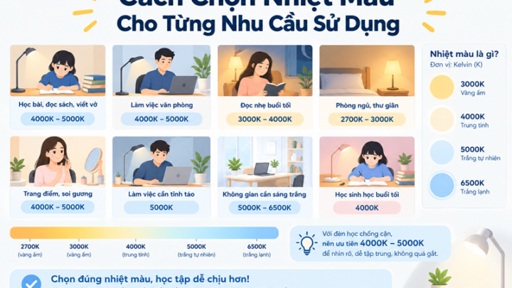 Cách Chọn Nhiệt Màu Cho Từng Nhu Cầu Sử Dụng