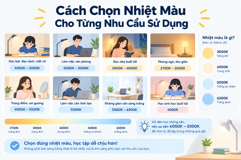 Cách Chọn Nhiệt Màu Phù Hợp