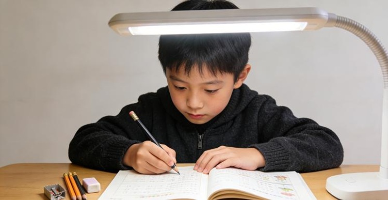 Kiểm tra ánh sáng trên mặt bàn học