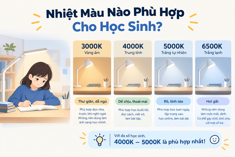 Nhiệt Màu Nào Phù Hợp Cho Học Sinh?